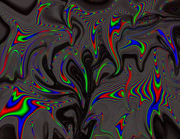 Psychédélique Arc-en-ciel Fond d'écran coloré LSD. Abstrait Hypnotic Illusion. Texture rétro hippie — Photo