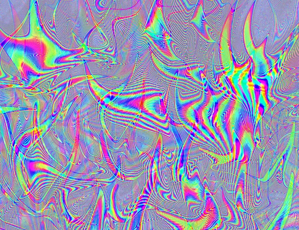 Hippie Trippy Psychedelic Rainbow Background LSD Красочные обои. Абстрактная гипнотическая иллюзия. Текстура хиппи-ретро и диско — стоковое фото