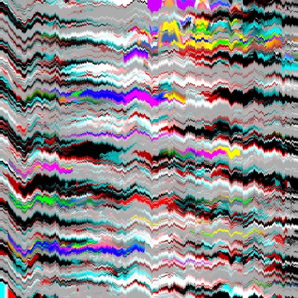 Glitch TV psichedelico Sfondo rumore Vecchio errore schermo Disegno astratto di rumore pixel digitale. Fotomontaggio. Il segnale televisivo fallisce. problema tecnico grunge carta da parati — Foto Stock