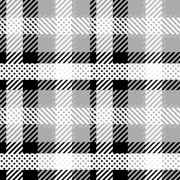 Vector Grey Plaid Check Teen Seamless Pattern im geometrischen abstrakten Stil kann für Sommermode Stoffdesign, Schultextil Klassisches Kleid, Picknickdecke Neutrale Farbe verwendet werden — Stockvektor