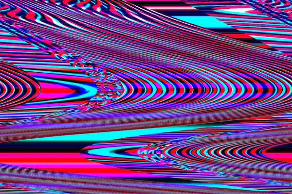 Glitch universe background Erro de tela de TV antiga Ruído de pixel digital design abstrato Falha de sinal de televisão. Problema técnico grunge papel de parede. Ruído colorido — Fotografia de Stock