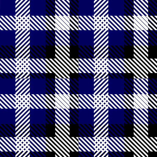 Vector Plaid Blue Color Check Seamless Pattern in Geometric Abstract Style Can be used for Teen Fashion Fabric Design, Textile Classic Dress, Picnic Blanket, Retro Print Shirt and Background Texture — 스톡 벡터