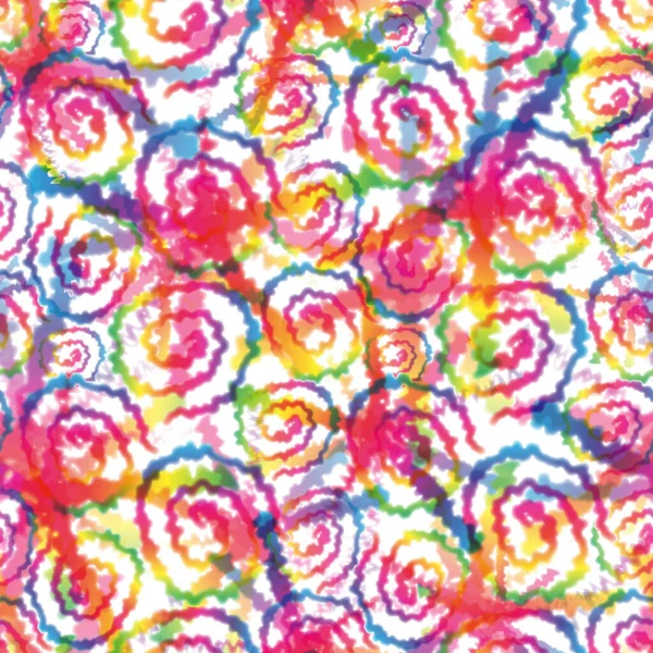 Hippie Tie Dye Rainbow HBTQ virvla sömlösa mönster i abstrakt bakgrund stil. Färgstark Shibori psykedelisk textur med spiralform — Stockfoto