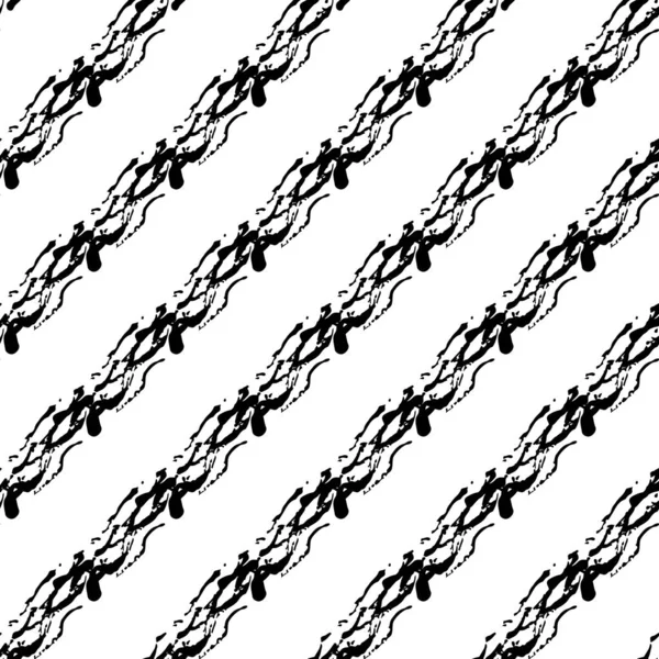 Vektorborste sömlös mönster Grange Minimalistisk geometrisk design i svart färg. Modern Grung Collage Bakgrund för barn tyg och textil — Stock vektor