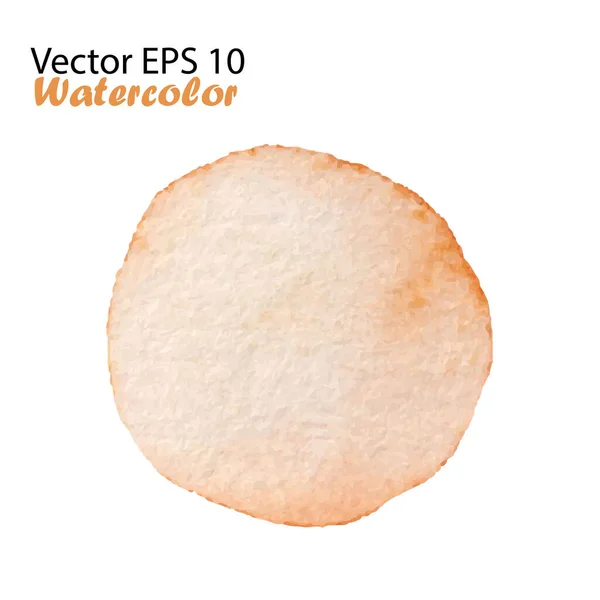 Vektorový akvarel štětcem Stříkací kruh. Ručně vyrobený designový prvek v oranžové barvě Ručně malované akvarely tečka — Stockový vektor