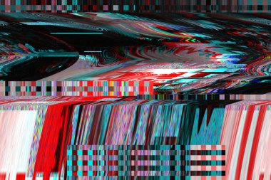 Glitch TV Gürültüsü Dijital Fotoğraf Arkaplanı Bilgisayar Ekran Hatası Fotoğraf ve Televizyon sinyalinin soyut tasarımı Veri bozunması ve gürültü