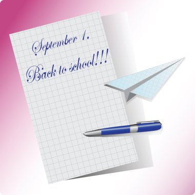 1 Eylül. Metin ile vektör çizim. Arka plan degrade.