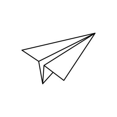 siyah doğrusal kağıt düzlem simgesi Düzenlenebilir vuruş