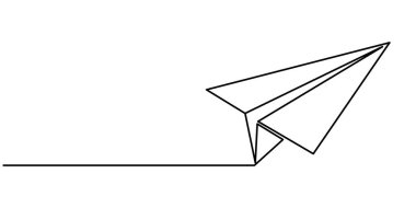 siyah doğrusal kağıt düzlem simgesi Düzenlenebilir vuruş