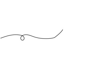 Kalp sürekli bir çizgi çiziyor. Aşk karalama sembolü animasyonu.