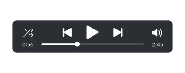 En aza indirgenen video oynatıcı çubuğu veya ses oynatıcı kontrol paneli