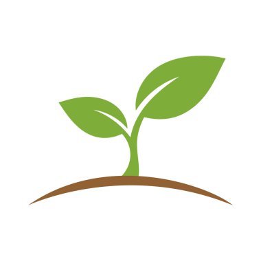 bitki filizi logo simgesi. Yaprak sembolü simgesi