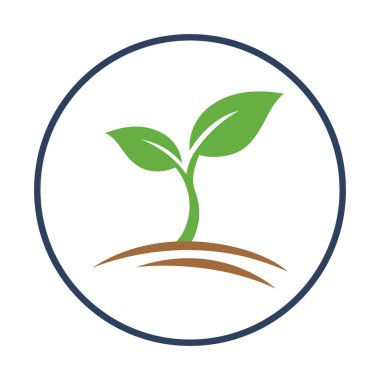bitki filizi logo simgesi. Yaprak sembolü simgesi
