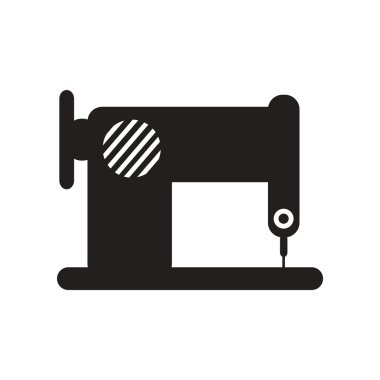 düz kutsal kişilerin resmi içinde siyah ve beyaz stil dikiş makinesi