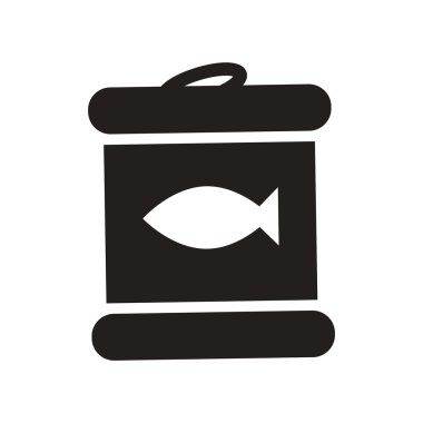 düz kutsal kişilerin resmi içinde siyah ve beyaz stil konserve ton balığı