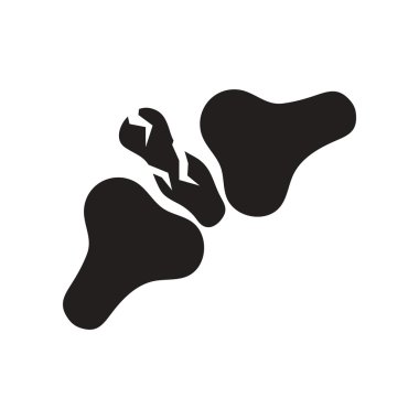 düz kutsal kişilerin resmi içinde siyah ve beyaz stil kemik kırığı