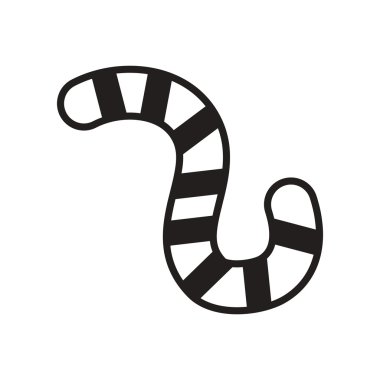 siyah ve beyaz stil böcek caterpillar düz simgesi