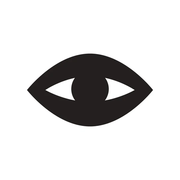 Icono plano en blanco y negro estilo problemas oculares — Archivo Imágenes Vectoriales