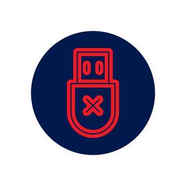 Vektör simge konu Office daire USB bağlamak