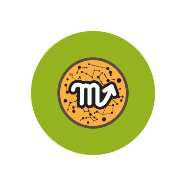 şık renk daire burçlar Akrep simgesinde