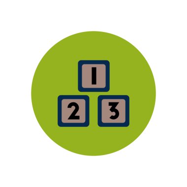 renkli daire içinde şık simge oyuncak cubes