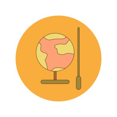 Geri okul ve eğitim vektör düz Tasarım Okulu Küre