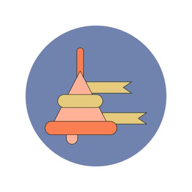 Geri okul ve eğitim vektör düz tasarımı bell ile