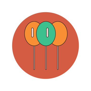 Vektör çizim düz tasarım Ukrayna Ulusal renkleri balon üzerinde