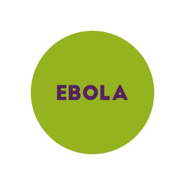 renk çemberi ebola uyarısındaki şık simge