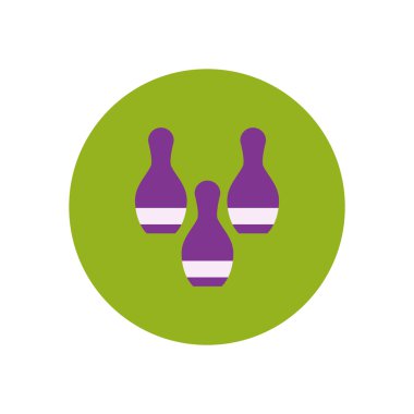 skittles Bovling renkli daire içinde şık simge