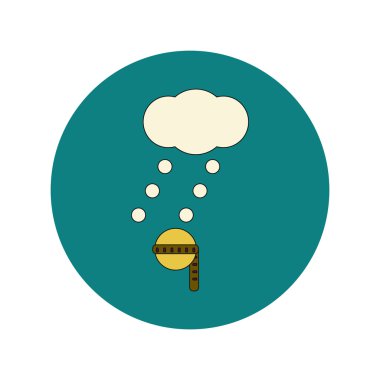 Dolu ölçü çapı düz tasarım vektör çizim