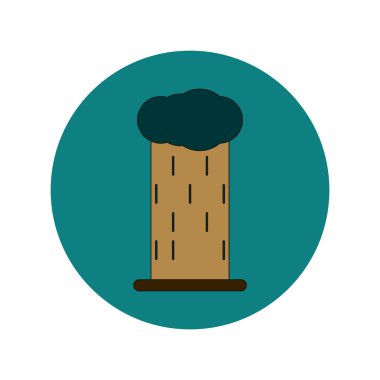 Yağmur bulutu düz tasarım vektör çizim