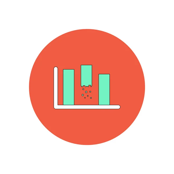 Vector illustration in flat design of column chart