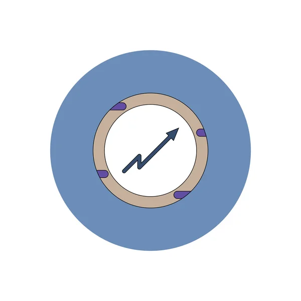 Vectorillustratie in platte ontwerp van vooruitgang statistieken op chip — Stockvector