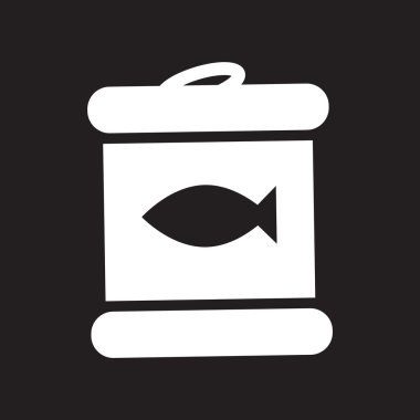 düz kutsal kişilerin resmi içinde siyah ve beyaz stil konserve ton balığı