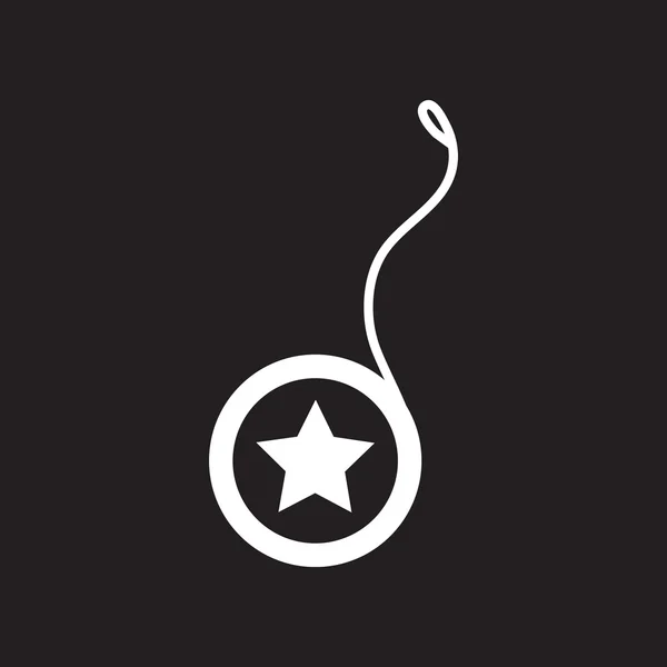 Flat icon in black and white style yo toy — стоковый вектор