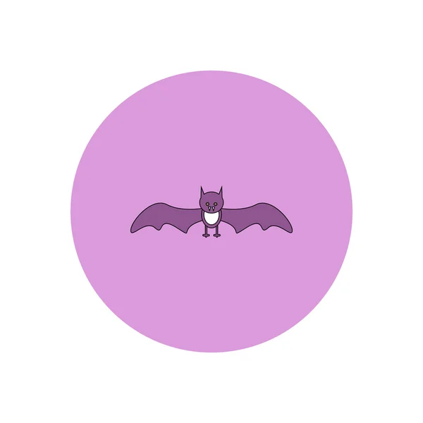 Ilustração vetorial em design plano Ícone de Halloween Vampiro Bat — Vetor de Stock