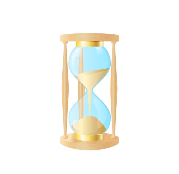 Icono vectorial de un reloj de arena detallado. Ilustración . — Vector de stock