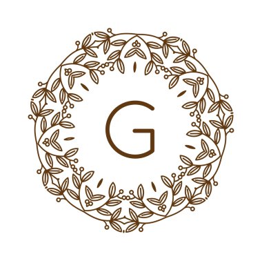 Monogram bage logo vektör