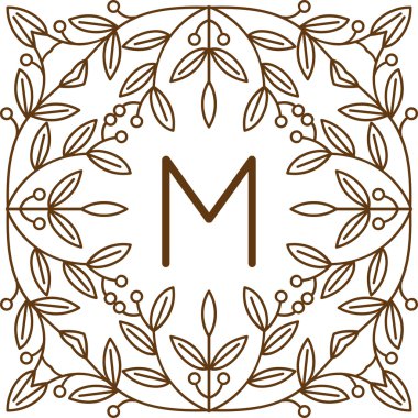 Monogram bage logo vektör