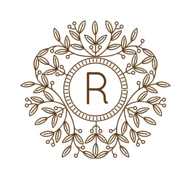 Monogram bage logo vektör