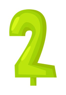 Vektör parti doğum günü numara mumları izole