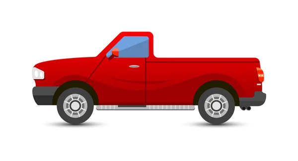 Auto pick-up trasporto vechicle camion isolato su bianco . — Vettoriale Stock