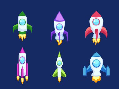 Roket simgeleri yalıtılmış