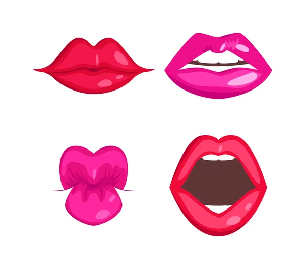 Woman lips isolated vector — Stock Vector