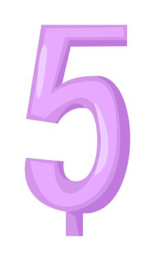 Vektör doğum günü numarası mumlar