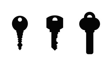 Vintage anahtar vektör izole simgesi