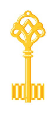 Vintage anahtar vektör izole simgesi