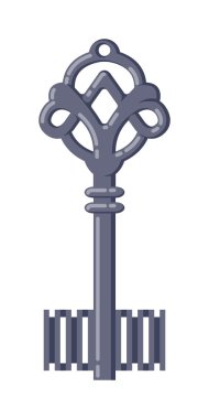 Vintage anahtar vektör izole simgesi