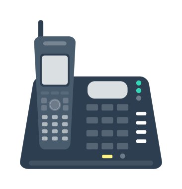 Cep telefonu ofis vektör illüstrasyon.